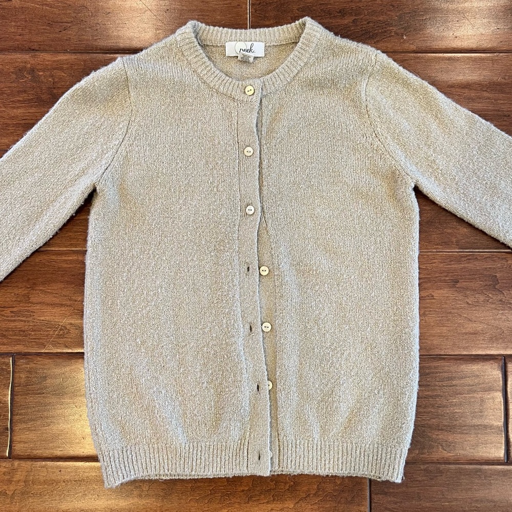 Peek gold sparkly cardigan girls size 12 XL